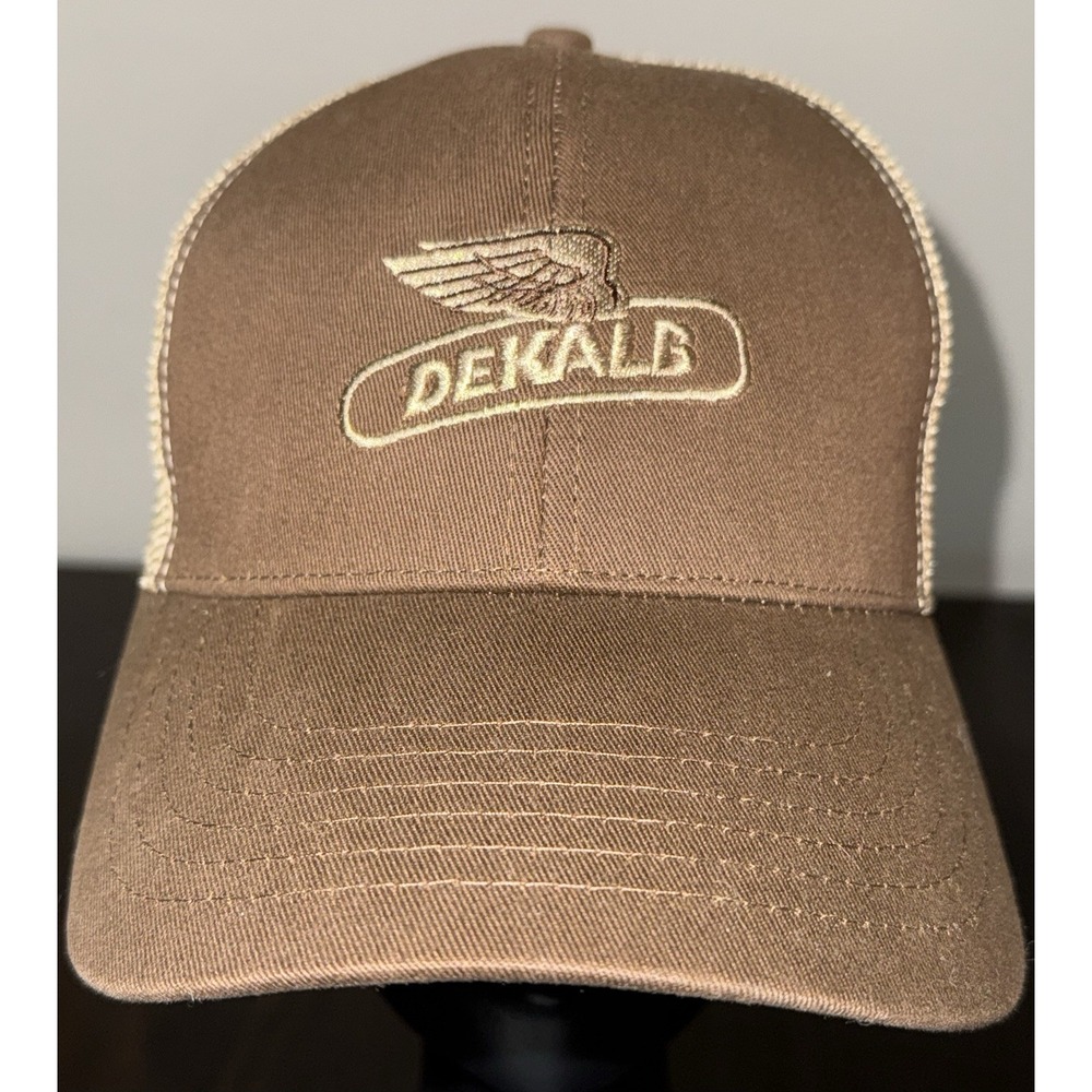 Dekalb Seeds Men's‎ Brown & Tan Adjustable Baseball Cap Headwear By K-Products
